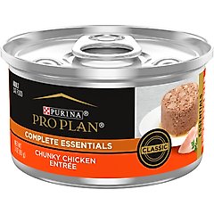Purina Pro Plan Complete Essentials Classic Chunky Chicken Entree Adult Wet Cat Food, 3-oz can, case of 24