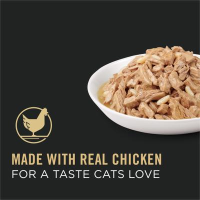 Show full view: Purina Pro Plan Adult Chicken & Rice Entree in Gravy Canned Cat Food, 3-oz, case of 24 slide 4 of 12
