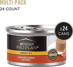 Purina Pro Plan Focus Adult 11+ Classic Chicken & Beef Entree Canned Cat Food, 3-oz, case of 24 slide 2 of 9