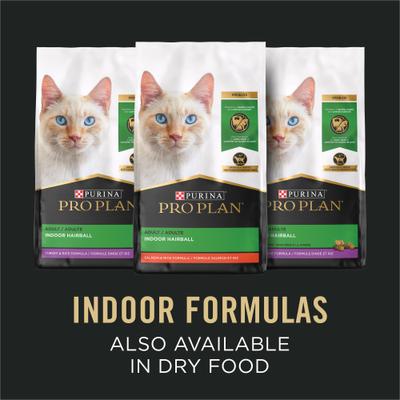Show full view: Purina Pro Plan Focus Adult Indoor Care Salmon & Rice Entree in Sauce Canned Cat Food, 3-oz, case of 24 slide 8 of 13