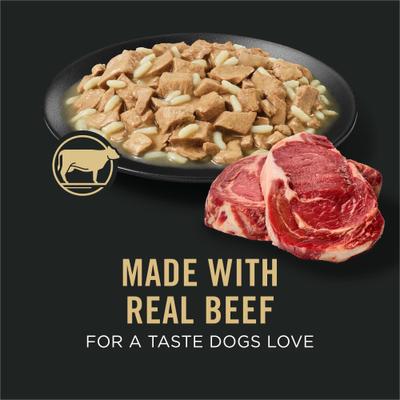 Show full view: Purina Pro Plan Senior Beef & Rice Entree Canned Dog Food, 13-oz, case of 12 slide 5 of 12