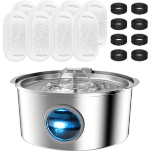 VIVIPAL Replacement Filter for Stainless Steel Cat Water Fountain, 8 count