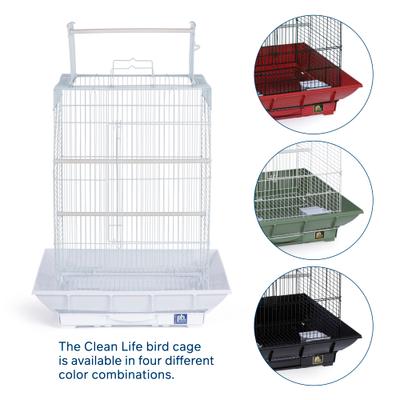 Show full view: Prevue Pet Products Clean Life Playtop Bird Cage, Red slide 2 of 2