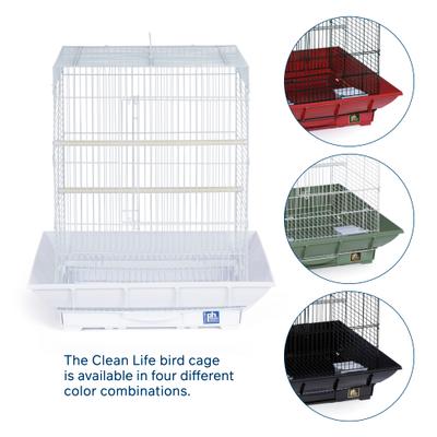 Show full view: Prevue Pet Products Clean Life Bird Cage, Red slide 2 of 2
