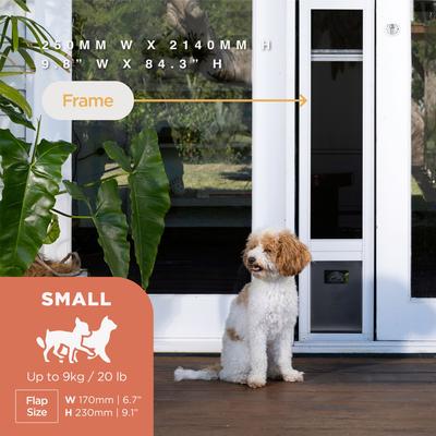 Show full view: Hakuna Pets All-Weather Patio Pet Door, White, Small slide 2 of 9