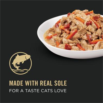 Show full view: Purina Pro Plan Adult Sole & Vegetable Entree in Sauce Canned Cat Food, 3-oz, case of 24 slide 4 of 12
