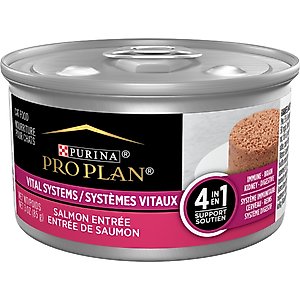 Purina Pro Plan Vital Systems 4-in-1 Salmon Pate Wet Cat Food, 3-oz can, case of 24