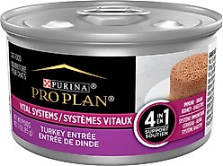 Purina Pro Plan Vital Systems 4-in-1 Turkey Pate Wet Cat Food, 3-oz can, case of 24
