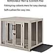 Show in main carousel: Unipaws Furniture Style Dog Crate, Weathered Gray, 38.5 inch wide slide 2 of 9