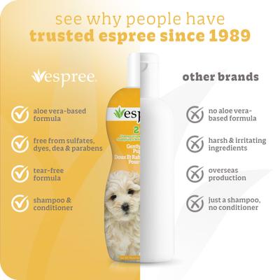 Show full view: Espree Gentle Fresh Tearless Aloe Vera Dog & Puppy Shampoo & Conditioner, 20-oz bottle slide 6 of 8