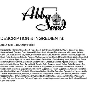 ABBA 1700 Canary Bird Food, 5-lb bag