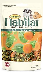 Higgins Habitat Natural Snack Carrots, Peas & Greens Small Animal Treats, 3.5-oz bag