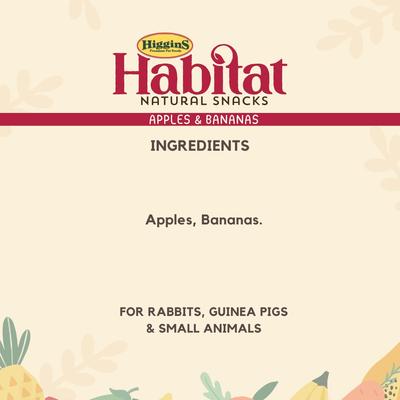 Show full view: Higgins Habitat Natural Snack Apples & Bananas Small Animal Treats, 3.5-oz bag slide 3 of 4