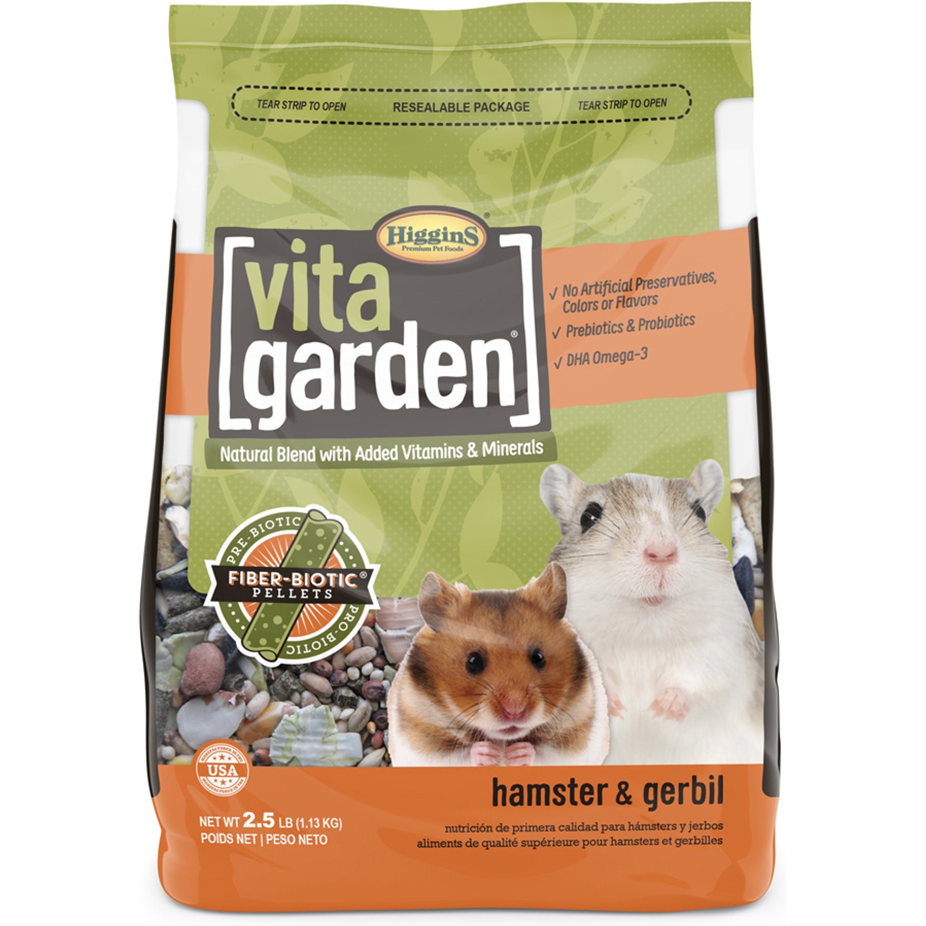 Higgins Vita Garden Timothy Hay & Alfalfa Hay Hamster & Gerbil Food, 2.5-lb bag