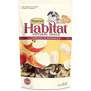 Higgins Habitat Natural Snack Apples & Bananas Small Animal Treats, 3.5-oz bag