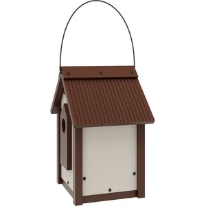 New Age Pet ECOFLEX Feathered Friends A-Frame Retreat Bird House, Maple, Large