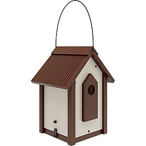 New Age Pet ECOFLEX Feathered Friends A-Frame Retreat Bird House, Maple, Large
