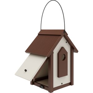 New Age Pet ECOFLEX Feathered Friends A-Frame Retreat Bird House, Maple, Large