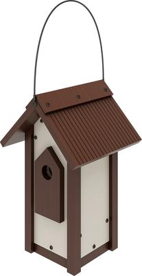 Show full view: New Age Pet ECOFLEX Feathered Friends A-Frame Retreat Bird House, Maple, Small slide 5 of 9