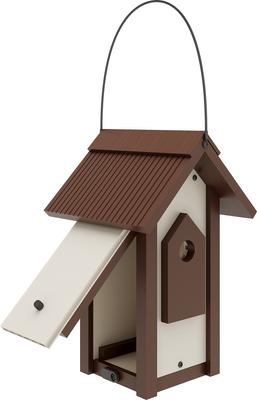 Show full view: New Age Pet ECOFLEX Feathered Friends A-Frame Retreat Bird House, Maple, Small slide 6 of 9