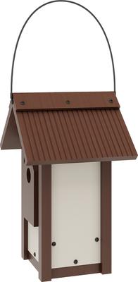 Show full view: New Age Pet ECOFLEX Feathered Friends A-Frame Retreat Bird House, Maple, Small slide 4 of 9