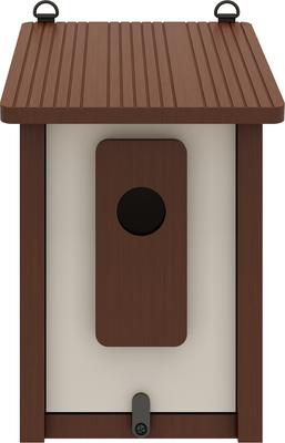 Show full view: New Age Pet ECOFLEX Feathered Friends Beak Bungalow Bird House, Maple, Large slide 3 of 9