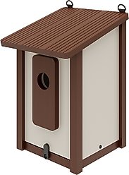 New Age Pet ECOFLEX Feathered Friends Beak Bungalow Bird House, Maple, Large