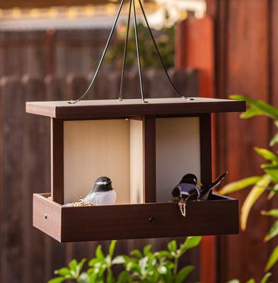 Show full view: New Age Pet ECOFLEX Feathered Friends Beak Buffet Bird Feeder, Maple slide 2 of 7