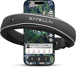 SATELLAI Wireless Fence System & GPS Tracker Dog Collar, Smoke Gray slide 1 of 9
