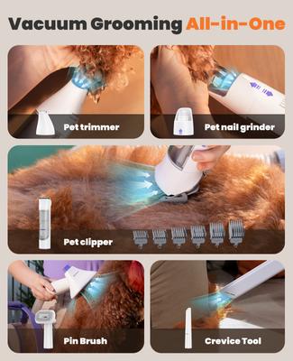 Show full view: OneIsAll Cordless Dog Grooming Vacuum, 5200 mAh slide 7 of 11