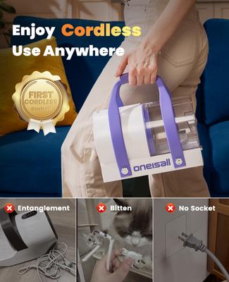 Show full view: OneIsAll Cordless Dog Grooming Vacuum, 5200 mAh slide 4 of 11