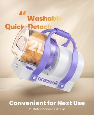 Show full view: OneIsAll Cordless Dog Grooming Vacuum, 5200 mAh slide 6 of 11