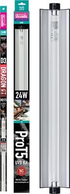 Show full view: Arcadia Reptile Pro T5 Kit, Dragon 14% UVB, 24W, 24" slide 2 of 4