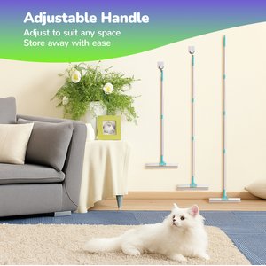 Fido Fave Dual-Sided Pet Hair Removal Carpet Rake, Blue