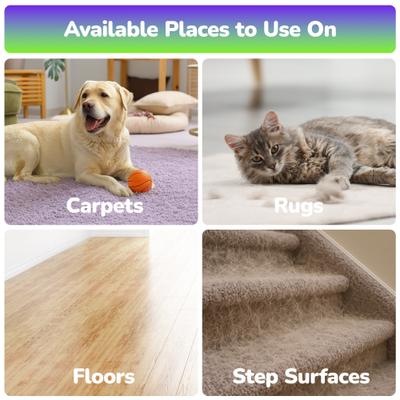 Show full view: Fido Fave Dual-Sided Pet Hair Removal Carpet Rake, Blue slide 4 of 9