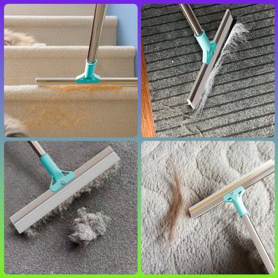 Show full view: Fido Fave Dual-Sided Pet Hair Removal Carpet Rake, Blue slide 6 of 9