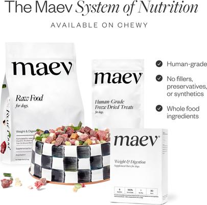 Show full view: MAEV Anxiety & Calming Human-Grade Supplement Bars for Dogs, 30 count slide 7 of 9