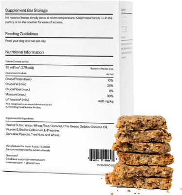 Show full view: MAEV Anxiety & Calming Human-Grade Supplement Bars for Dogs, 30 count slide 5 of 9