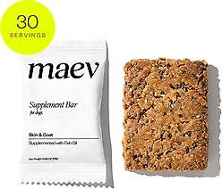 MAEV Skin & Coat Human-Grade Supplement Bars for Dogs, 30 count
