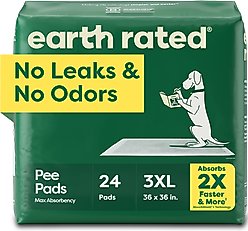 Earth Rated Max Absorbency Dog Pee Pads, 24 count, XXX-Large: 36 x 36-in, Unscented