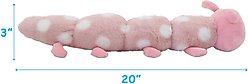 Linzy Toys Caterpillar Squeaky Plush Dog Toy, Pink, 20-in slide 2 of 5