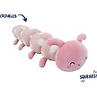 Show in main carousel: Linzy Toys Caterpillar Squeaky Plush Dog Toy, Pink, 20-in slide 2 of 6