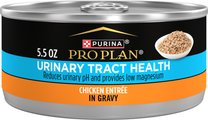 Purina Pro Plan Urinary Tract Health Adult Chicken Entree in Gravy Canned Cat Food, 5.5-oz can, case of 24
