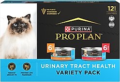 Purina Pro Plan Urinary Tract Health Focus Chicken & Beef & Chicken Variety Pack Cat Food, 5.5-oz can, 2 count, case of 12