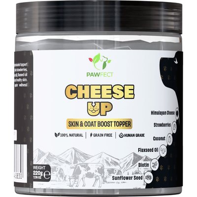 Pawfect Pawfect Cheese Up All Natural Grain-Free Dog Food topper, 7.76-oz jar