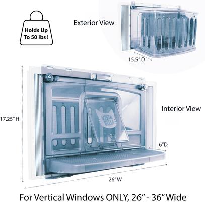 Show full view: VistaGato VistaBella LX Cat Window Catio, Litter Box & Perch slide 8 of 12