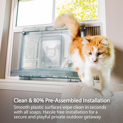 Show full view: VistaGato VistaBella LX Cat Window Catio, Litter Box & Perch slide 6 of 12