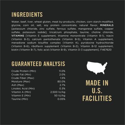 Show full view: Purina Pro Plan Beef & Chicken Entree in Gravy Canned Cat Food, 3-oz, case of 24 slide 7 of 12