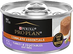 Purina Pro Plan Classic Turkey & Vegetables Entree Grain-Free Canned Cat Food, 3-oz, case of 24