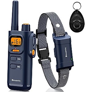Bousnic 4000FT Extra Long Remote Range Waterproof Rechargeable Electronic Training Dog Collar